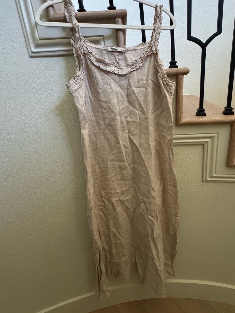 Francesca Bettini Light Beige Linen Slip Dress